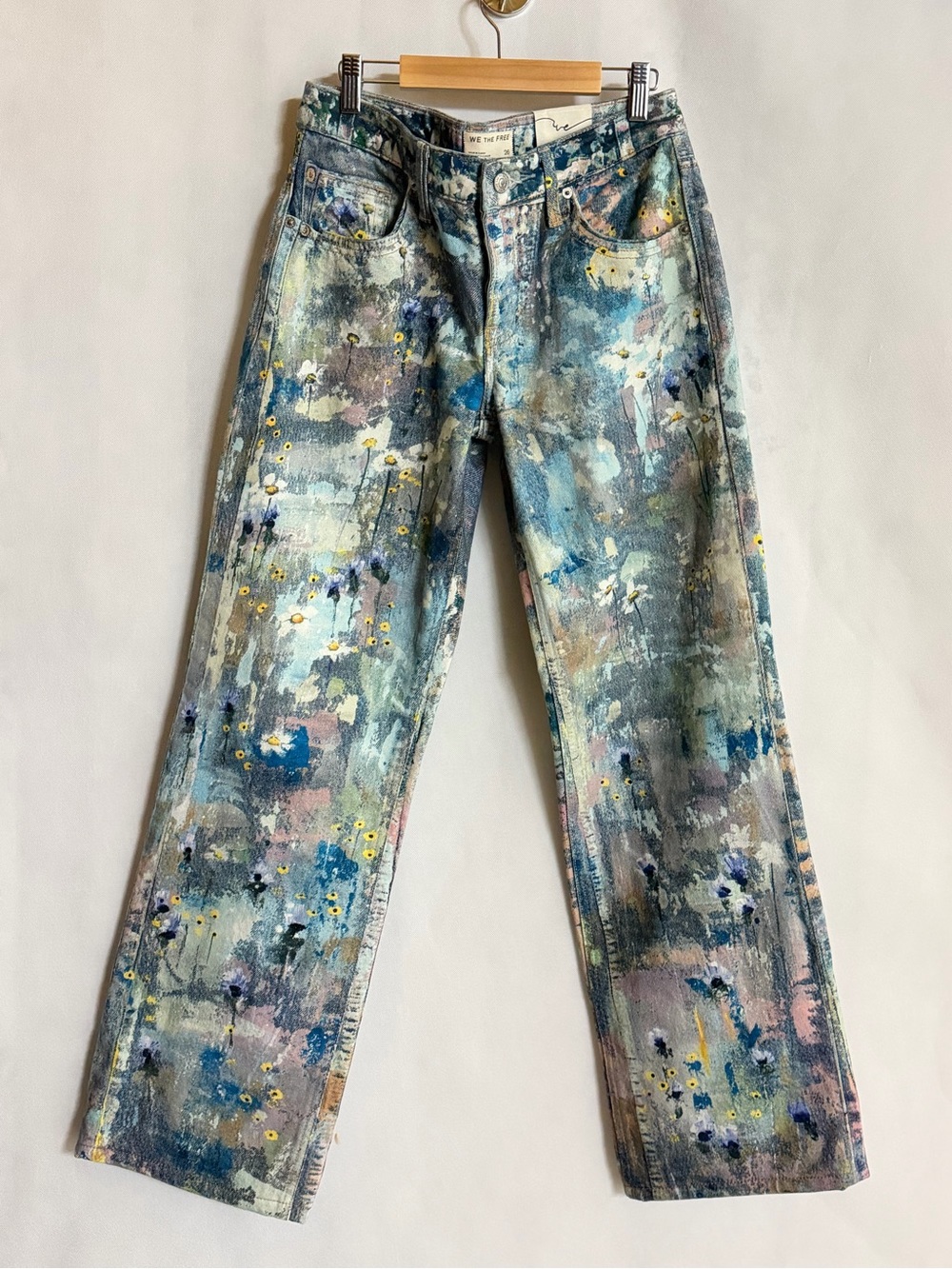 ree People We The Free Tennessee Low Rise Boyfriend Floral Jeans size 26